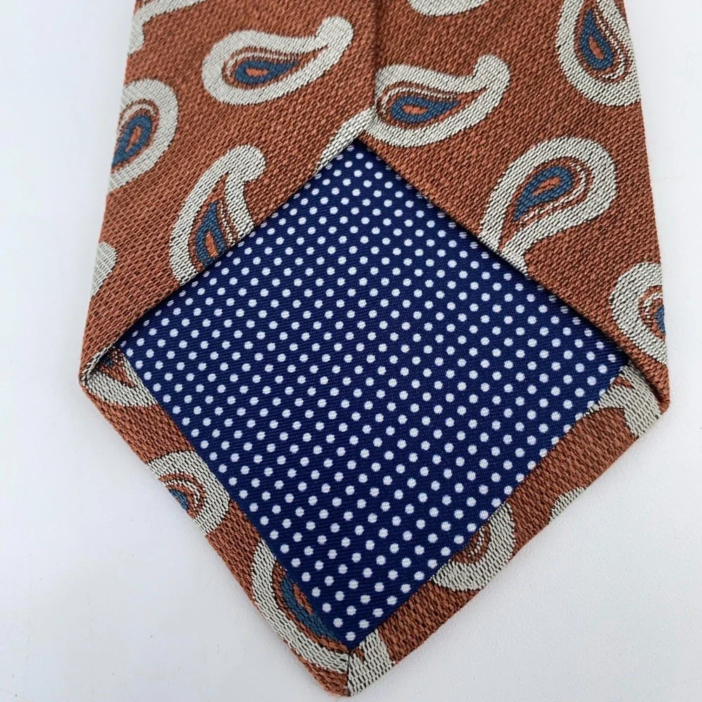 Eton Tie Mens One Size Multi Paisley Silk Classic Luxury Necktie‎ Italy Made NWT